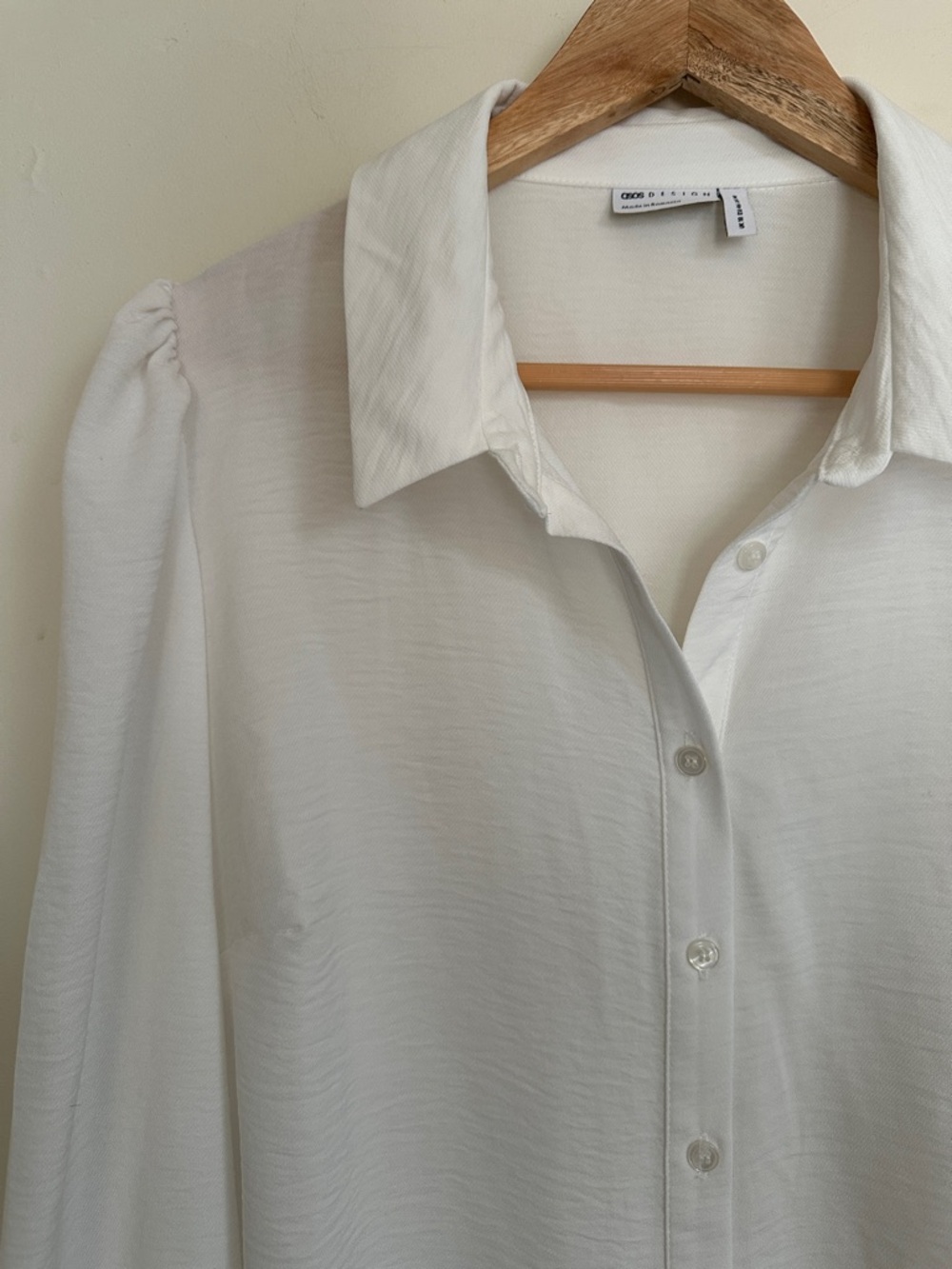 ASOS White Ruffle Sleeve Button Down - Picture 6 of 9